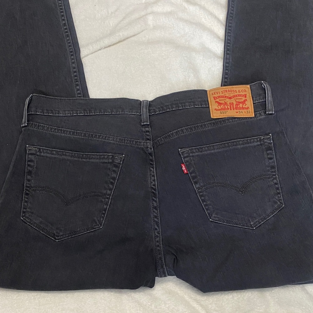 Levi's 559 Dark Gray Denim Jeans 34/32